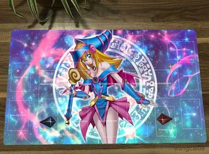 Коврики для мыши на запястье YuGiOh Dark Magician Girl Mat Коллекционная карточная игровая подставка Настольный игровой коврик Настольный игровой коврик Коврик для мыши Сумка R231031