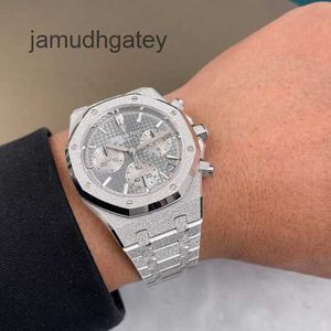 AP Swiss Luxury Wrist Watches Men's Watch Royal AP Oak Series 26239BC Frost Gold Gray Plate Men 18K Platinum Wristwatch
