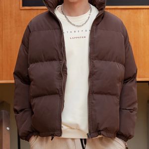 Men's Down Parkas LAPPSTER Men Harajuku Warm Bubble Coat Winter Jacket Streetwear Solid Black Parkas Man Korean Fashion Puffer Jackets Coats 231030