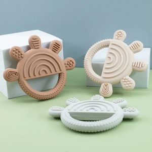 Beißringe Spielzeug BPA-freies Silikon Molar Kauen Säugling Baby Gesundheit Beißring Dusche Geschenke Pflege Mundpflege geboren Zubehör 231031