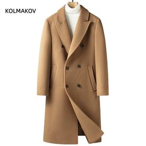 Misturas de lã masculina chegada jaquetas de inverno moda estilo longo casaco de lã masculino casual lã trench coat mens vestido jaqueta homens tamanho M-4XL 231030