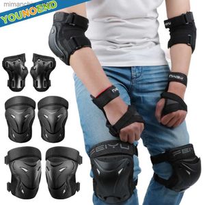 Skate Protective Gear 6Pcs/Set Roller Skating Protector Elbow Knee Pads Wrist Guard Kids Adults Riding Skateboard BMX Bicycle Sports Protective Gear Q231031