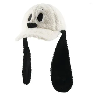 Ball Caps White Puppy Hat Winter Baseball Cap Ears For Girls Y2K Dropship