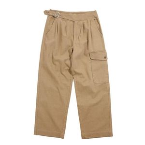 Gurkha Hosen Herren Militär Multi Pocket Cargo Safari Stil Casual Lose Einfarbig Arbeitshose Männer Männer's2989