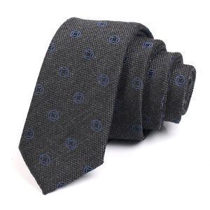Laços masculinos 6cm cinza escuro gravatas de alta qualidade moda formal gravata para homens terno de negócios gravata de trabalho com caixa de presente 231031