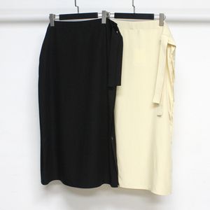 Toteme Women Tencel Hemp Drawstringブレンドカジュアルなニッチスカート