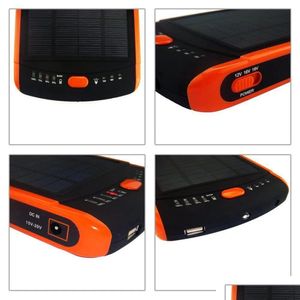 Trådlösa laddare 23000mAh Solar Externt batteri 5V/12V/16V/19V Notbok Telefon Tablett Power Bank med 10 Laptop -kontakter - EU Plug OTGO9