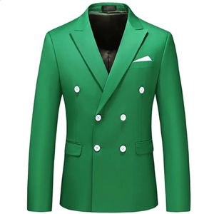 Erkekler Suits Blazers Plus Boyut 6xl-Men Mens Çifte Breasted Blazer Klasik Katı Slim Fit Suit Ceketi Resmi Ofis Business Düğün Günlük Blazers 231030