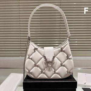 Crystal Hobo Bag Women Tote Underarm Shoulder Bag Flap Crossbody Chain Bag Rhinestone Moon Purse Diamonds Quilted Bag Dinner Designer Bag Leather Removable Straps