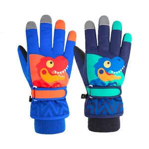 Children's Finger Gloves Thicken Baby Winter Coral Fleece Waterproof Child Ski Snowboard Outdoor Sports Kids Snow Mittens for Girls Boys 231031