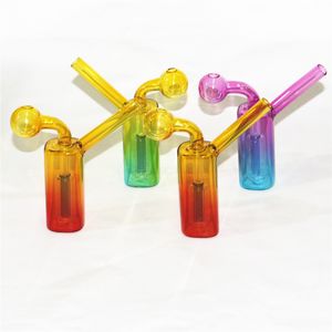 Mini Bubble Glass Oil Burner Bong Hookah Water Pipes Thick Pyrex Heady Recycler Dab Rig Hand Bongs for Smoking Ash Catcher