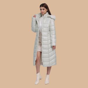 レディースダウンパーカスサンテロンの女性冬の厚い膝の上の膝のパーカの女性xlongパフジャケットコート取り外し可能なウインドプルーフフードファッション服231030