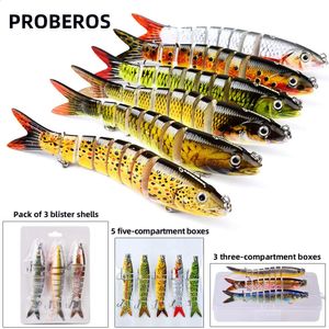 Fishing Accessories 13.28cm 19g Wobbler Lure Multi Jointed 8 Segments Artificial Hard Bait Swimbait Plastic Tackle For Bass Pike 231030