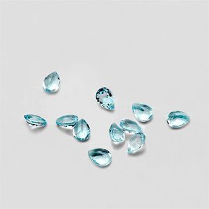 20pcs Pear 3 5mm 4 6mm 5 7mm High Quality Eye Clear Good Brilliant Cut 100% Natural Sky Blue Topaz Loose Gemstones For Gold & Silv236e