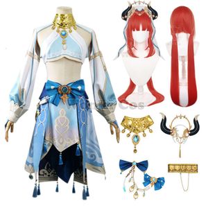 Neue Game Impact Kostüm Perücke Genshin Nilou Cosplay Kleid Party Tanz Kostüme Outfits