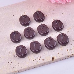 Charms 10Pcs Y2k Fashion Coffee Bean Resin Pendant For Jewelry Making Earring Necklace Keychain DIY Findings