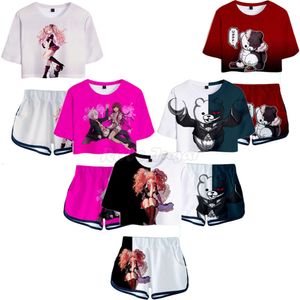 2PCS Danganronpa Cosplay Tシャツショーツセット