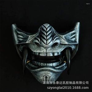 パーティー用品ハロウィーン邪悪な悪魔Kabuki samurai hannya maskラテックス/樹脂日本プラジナゴーストラテックスハーフフェイスマスク