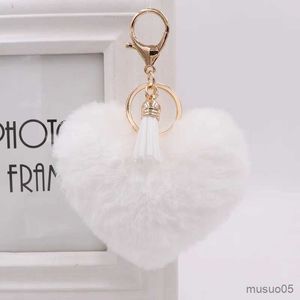 Mobile Phone Chain Heart Keychain Multicolor Key Chain Lady Handbag Keyring Handmade Tassel Accessories Key Chain Pendant Decoration R231031