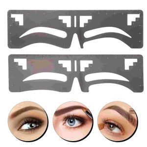 Eyebrow Enhancers 2 PCS Eyebrow Ruler Guide Mall Makeup Supplies Shaping Seal Stencil rostfritt stål 231031