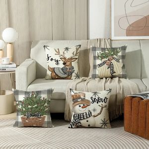 Cushion Decorative Pillow 45cm Merry Christmas Cushion Cover Pillowcase 2023 Decorations for Home Ornament Year Decor 2024 Noel 231031