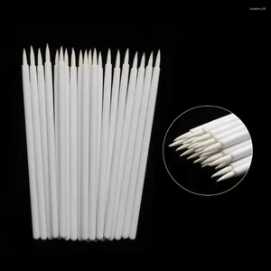 Nail Art Kits 500CPS Disposable Fine Eyeliner Brush Nylon Fiber Hard Head Liquid Makeup Tool