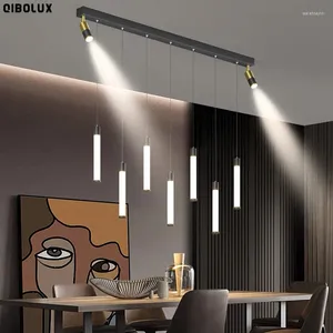 Kolye lambalar Led Modern Nötr Açık Siyah Altın Ev Dekorasyonları için Asılı Yemek Odası Işıkları Armatürler Süspansiyon Avize