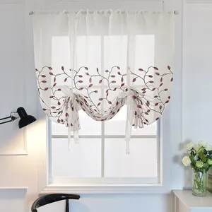 Curtain Embroidered Window Screen Curtains Bedroom Room Decoration Retro And Elegant Living