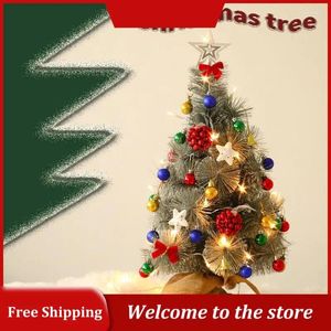 Decorazioni natalizie Ornamenti per il desktop Decorazione decorativa Albero Aghi di pino Verde Mini