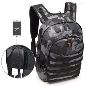 Sırt çantası usb şarj erkekleri 15.6 inç dizüstü bilgisayar çantası çok fonksiyonlu okul çantaları seviye 3 sırt çantaları oxford seyahat bagajı mochila