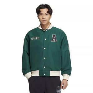 Nova jaqueta corta-vento masculina gola jaqueta de beisebol outerwear esportes casual blusão