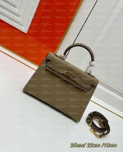 Designer Totes Clutch Bags 5a Kvalitet Womens Fashion Classic Handgjorda handväskor Purse äkta läderhandtag Crossbody Lady Shoulder Cosmetic Bag 16 22 25 cm med låda