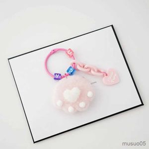 Mobile Phone Chain New Cute Cat Car Keychain Pendant Cute Plush Ball Bag Hanging Birthday Gift R231031