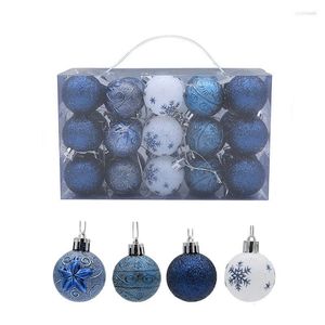 Christmas Decorations 30pcs Tree Decor Balls Glitter Gold Plating Hanging Pendants Ball Xmas Ornaments For Home Year Gift