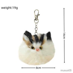 Mobile Phone Chain New Imitation Rabbit Hair Little Cat Pendant Fur Bag Car Pendant Cute Animal Plush Keychain R231031