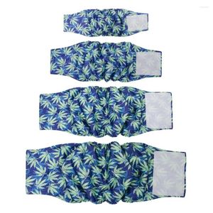 Dog Apparel Male Diaper Lightweight Wraps Cartoon Print Fastener Tape Washable Elastic Belly Band Pet Menstrual Pants