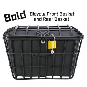 Panniers Bags Bold Bicycle Front Basket and Rear Electric Vehicle Large Mountain Bike Helmet Storage 231030