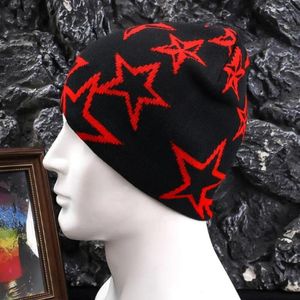 Beralar kazak şapkaları pentagram örgü şapka moda sıcak hip hop beanie kaşmir serin gündelik kayak erkek kadın