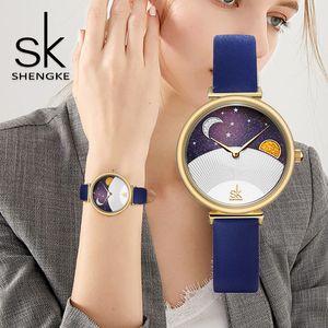 Womens Watch Watches 고품질 고급 방수 태양과 문 톤 구이 스타 크리에이티브 석영 방수 32mm 시계