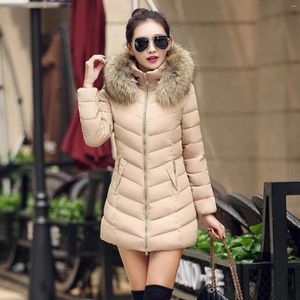 Mulheres Trench Coats Mulheres Parkas Longo Com Capuz Jaqueta Inverno Ultraleve Algodão