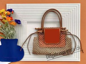 designer aligre Totes weave fashion Summer beach holiday bag women braid shopping bags shoulder bag tote single sided Real handbag