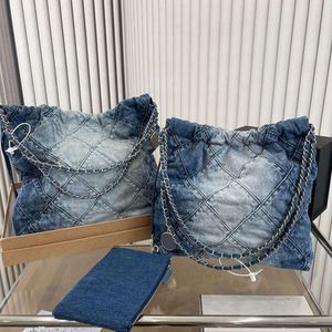 Tasarımcı çantası denim alışveriş çantası tote sırt çantası seyahat tasarımcısı kadın sling vücut çantası gümüş zincirle pahalı el çantası gabrielle kapitone lüks el çantaları