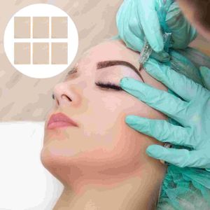 Realçadores de sobrancelha 6 Pcs Tatuagem Prática Dupla Face Pele Sobrancelha Falso Tatuagem Sobrancelha Borracha Microblading 231031