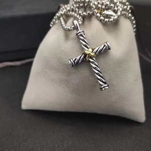 Designer Halskette Herren Halskette Mann Juwely Silber Retro Cross Mode Schmuckketten für Männer Anhänger Halsketten Geburtstag Frauen Jungen Party Weihnachtsgeschenke