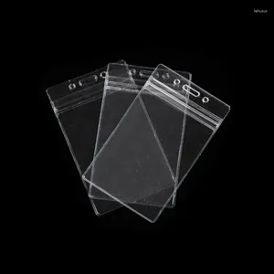 Korthållare 10st/SET CLEAR PVC Mjuk transparent vattentät skyddande arbetsutställning ID -namn Holder Cover