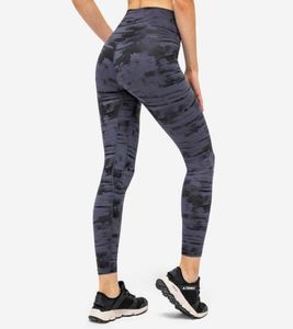 L054 Women039s Leggingi wysokiej talii Sport Sports Yoga Spodnie chude capris oddychające do barwnika gimnastyczne ubrania elastyczne pełną długość ti4632697