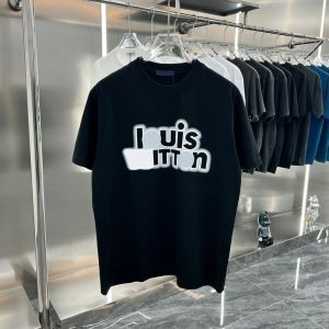 23SS Nowy najlepszy projektant luksusowy pop moda High Street Cotton Casual Sport Crew Szyja Krótkie T-shirt Monogram dla mężczyzn i kobiet