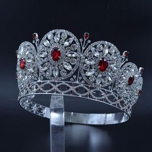 Rhinestone Crown Miss Beauty Crowns for Pageant Contest Privat Custom Round Circles Bridal Wedding Hair Smycken Pannband MO228 Y2221S
