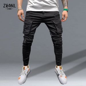 Męskie dżinsy męskie rozciągliwe chude rozryte mężczyźni Slim Fit Dżins Wysoka jakość mody dresowe spodnie Hip Hop Spodni jogger ołówek 231031