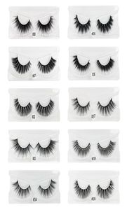 Hela 20 par 3D Mink Lashes Bulk Mix Eyelash Styles naturliga falska ögonfransar Förlängning Makeup mjuk dramatisk 15mm Mink Eyelash2608054